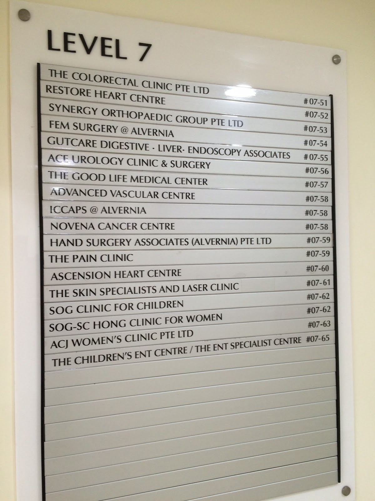 Gbr. 6 Medical Centre D Mount Alvernia Hospital Singapore