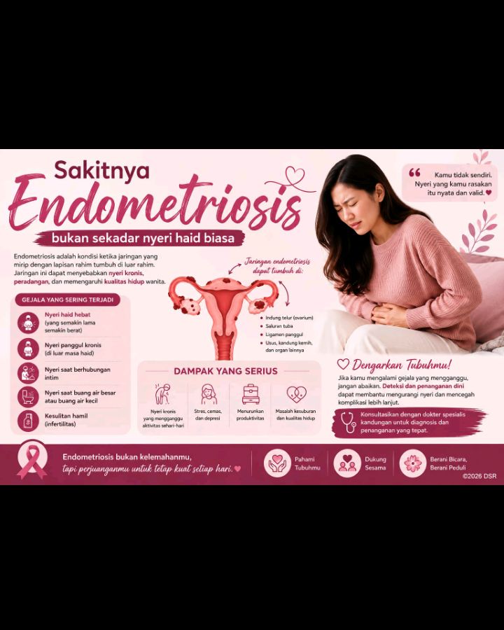 Sakitnya Endometriosis pada Wanita: Jangan Anggap Nyeri Haid Berlebihan sebagai Hal yang Normal