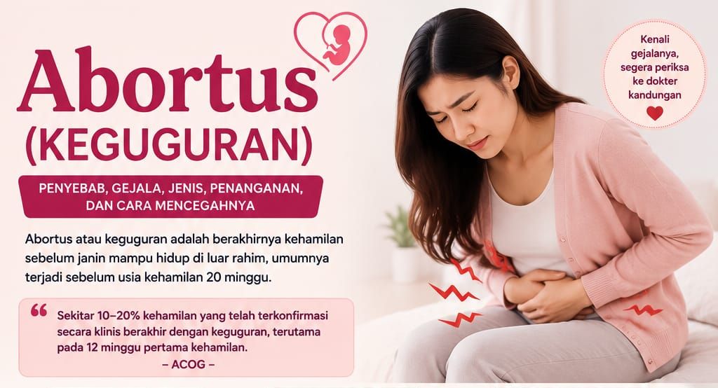 Abortus (Keguguran): Penyebab, Gejala, Jenis, Penanganan, dan Cara Mencegahnya